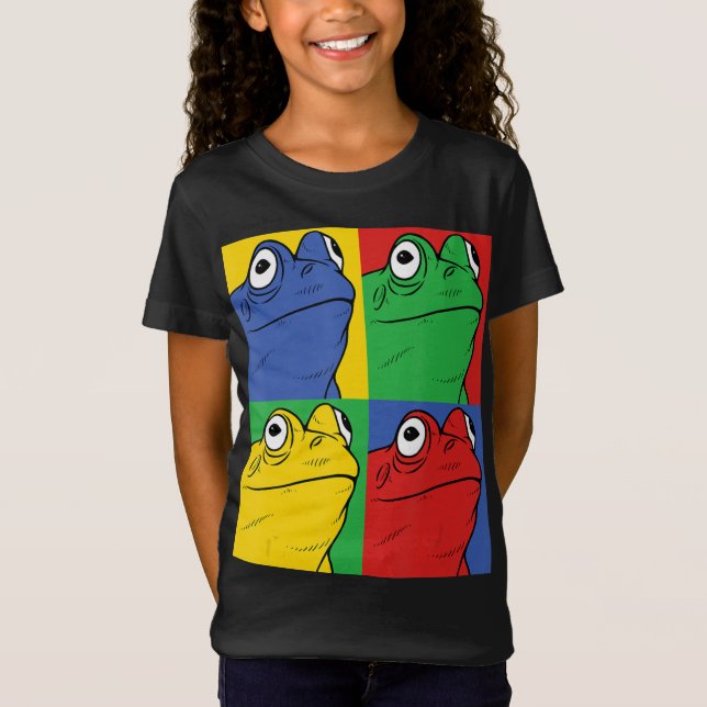 Frog pop art - amfibian | Cute-gåva T Shirt (Framsida)
