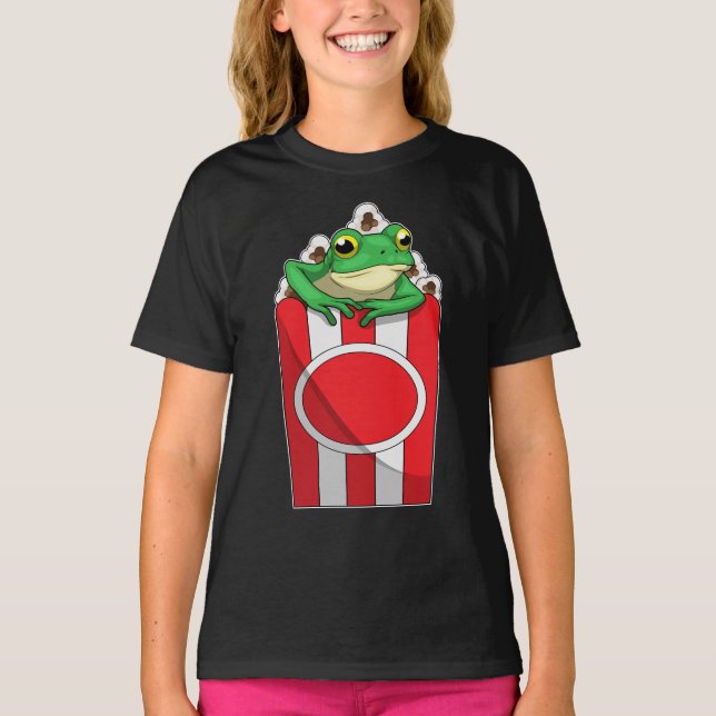 Frog Popcorn T Shirt (Framsida)
