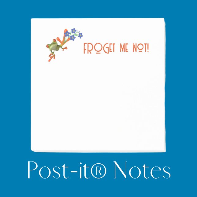 Frog Post-it® Notes "FROGet me not!" Post-it Block (Skapare uppladdad)