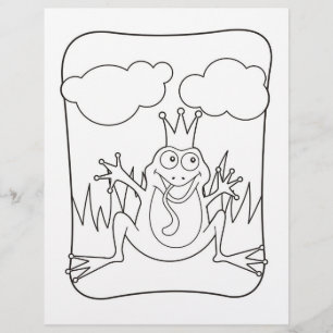 Frog Prince Coloring Bok Page