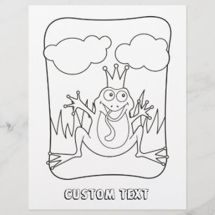 Frog Prince Coloring Bok Page