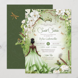 Frog Prince Fairytale Princess Sweet 16 Inbjudningar