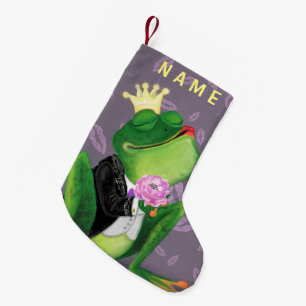 Frog Prince Funny julklapp Anpassat namn Liten Julstrumpa