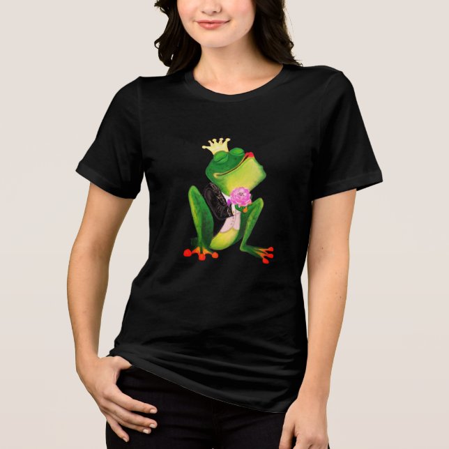 Frog Prince Funny T-Shirt (Framsida)