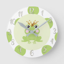 Frog Prince Guld Krona Cute Whimsical Nursery