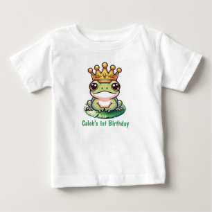 Frog Prince i Guld Krona Fairytale 1:a födelsedage T Shirt