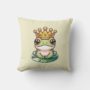 Frog Prince i Guld Krona Fairytale Nursery Room Kudde