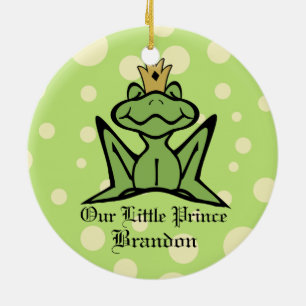 Frog Prince Keepsakus Photo Julgransprydnad Keramik