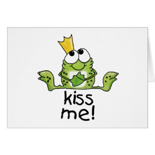 Frog Prince Kiss Me Hälsningskort