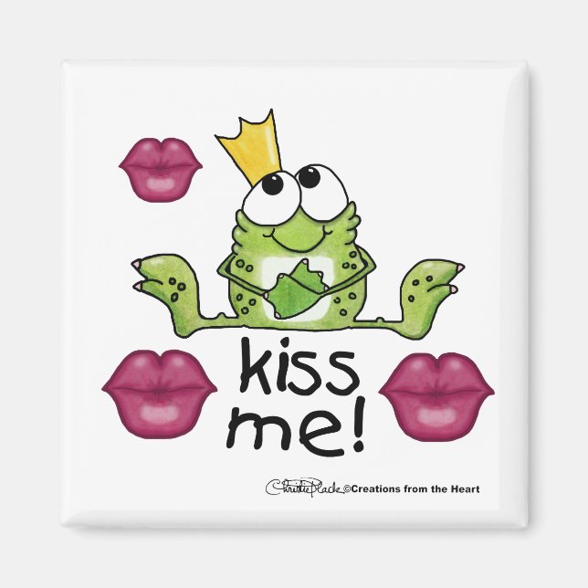 Frog Prince Kiss Me Magnet (Framsidan)