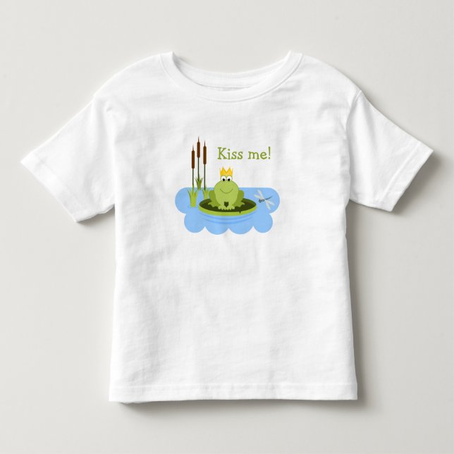 Frog Prince Kiss Me T Shirt (Framsida)