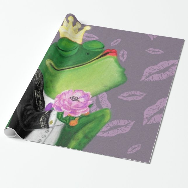 Frog Prince - Kiss Presentpapper (Utrullad)