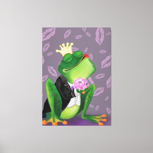 Frog Prince - Kissy Canvastryck (Framsida)