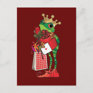 Frog Prince of Hearts Vykort