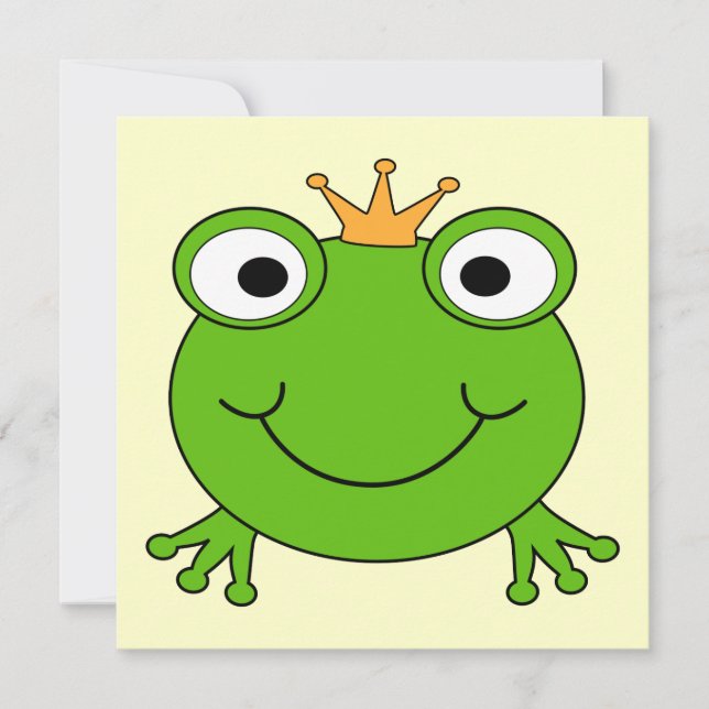 Frog Prince. Sömmande Frog med Krona. (Framsida)