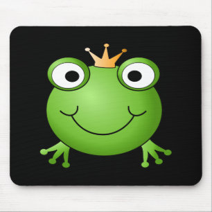 Frog Prince. Sömner Frog med Krona. Musmatta