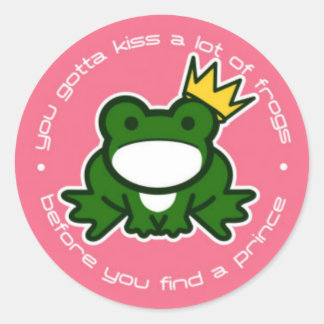 Frog Prince Sticker Runt Klistermärke