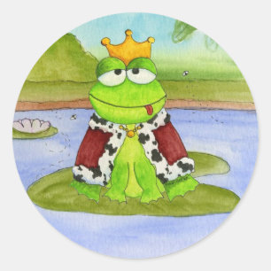 Frog Prince Sticker Runt Klistermärke