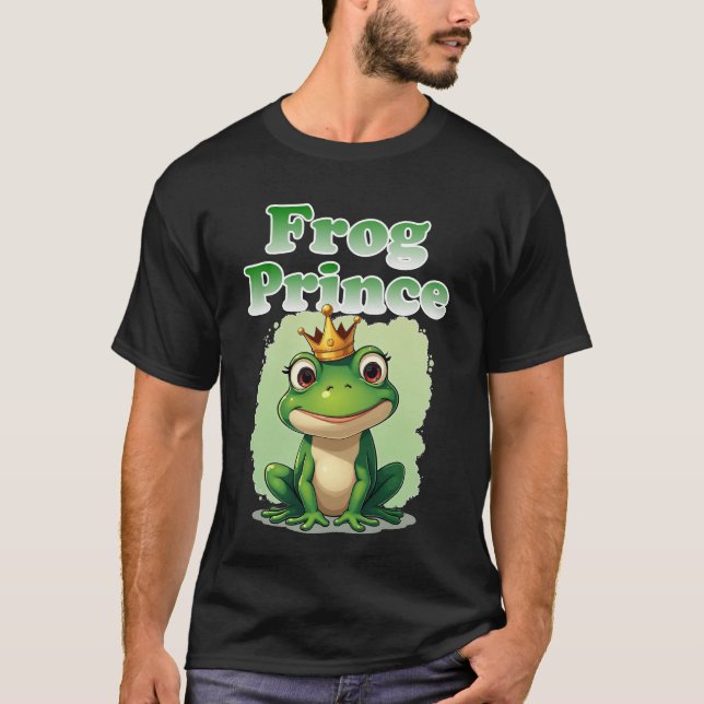 Frog Prince T-Shirt Cute Fairytale Tee (Framsida)