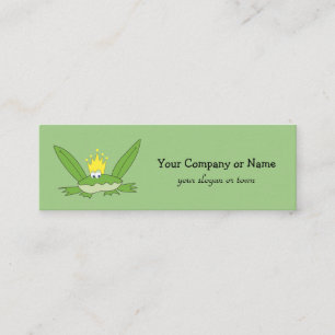 Frog Prince-Tecknad-Grönt Mini Visitkort