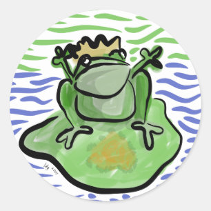 Frog Prince Valentine Sticker Runt Klistermärke