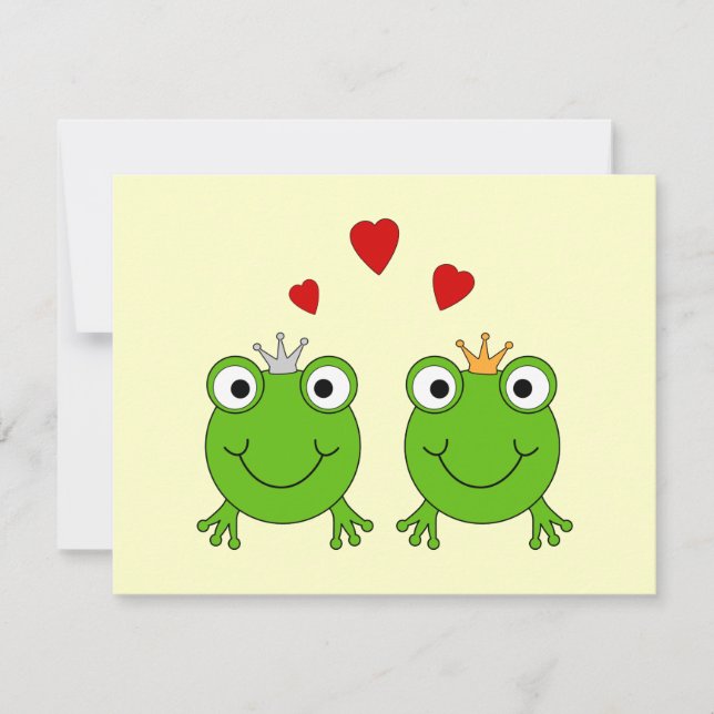 Frog Princess och Frog Prince, med hjärta. (Framsida)