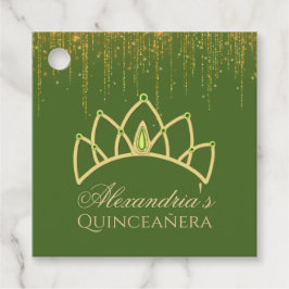 Frog Princess Quinceanera Birthday Favor Tag Gåvor Etiketter
