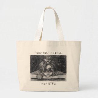 Frog Princess Tote Bag STFU BE natura purse Jumbo Tygkasse