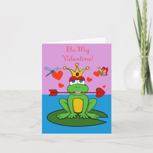 Frog Princess Valentiness Day Card Anteckningskort (Framsida)