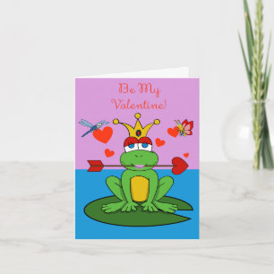 Frog Princess Valentiness Day Card Anteckningskort