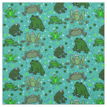 Frog Print Fabric