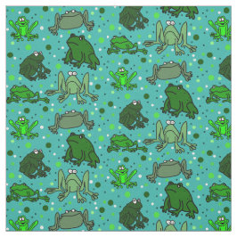 Frog Print Fabric Tyg