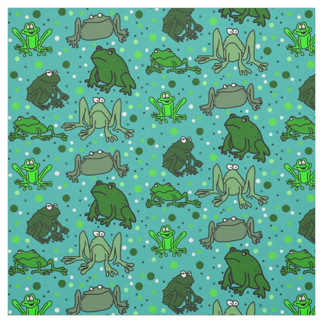 Frog Print Fabric Tyg (Provkarta)