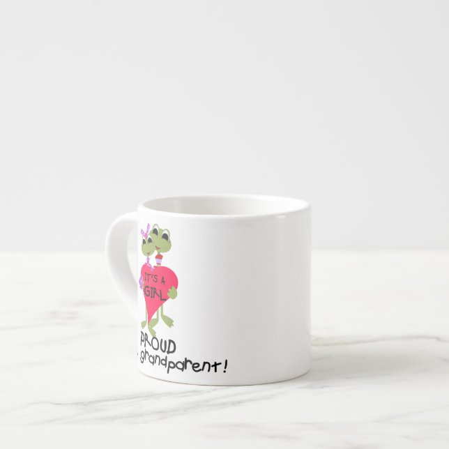 Frog Proud Grandparent of Girl Gifts Espressomugg (Framsida vänster)