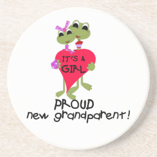 Frog Proud Grandparent of Girl Gifts Underlägg