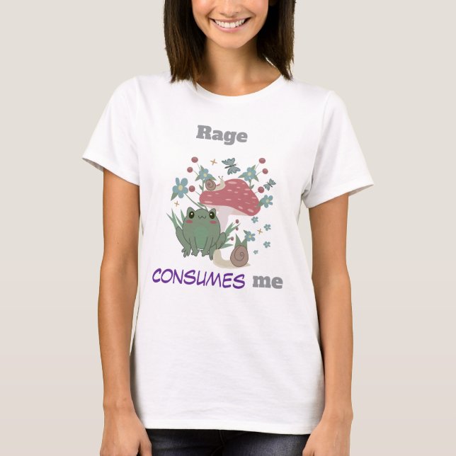 Frog, Rage Consumes me. T Shirt (Framsida)