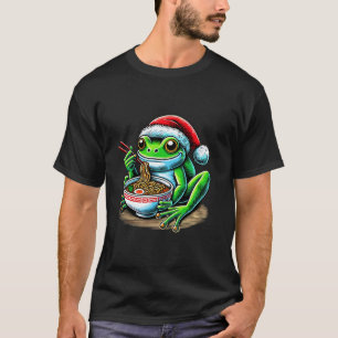 Frog Ramen Santa Hat Japansk jul Julafton T Shirt