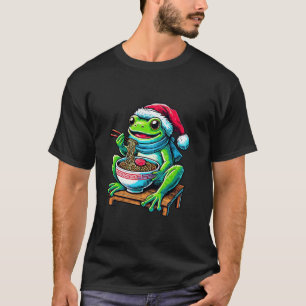 Frog Ramen Santa Hat Japansk jul Julafton T Shirt