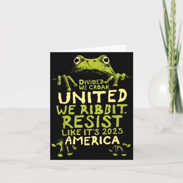 Frog Resist Cute Funny  Kort (Framsida)