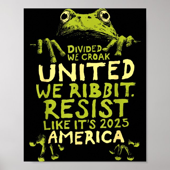 Frog Resist Cute Funny  Poster (Framsidan)