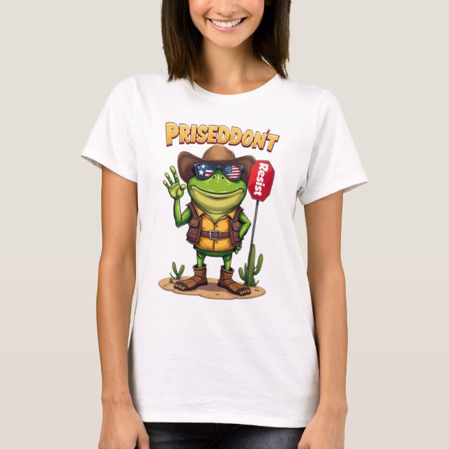 Frog Resist Portland Frog Protest Portland  T Shirt (Framsida)