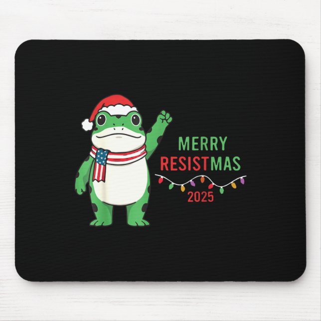 Frog Retro Merry Resistmas Funny Litical Christmas Musmatta (Framsidan)