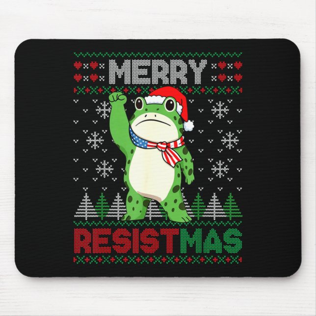 Frog Retro Merry Resistmas Funny Litical Ugly Chri Musmatta (Framsidan)
