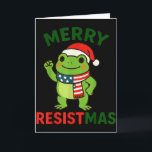 Frog Retro Merry Resistmas Rolig Politisk Jul Kort<br><div class="desc">Frog Retro Merry Resistmas Rolig Politisk Jul _1</div>