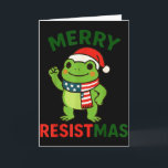 Frog Retro Merry Resistmas Rolig Politisk Jul Kort<br><div class="desc">Frog Retro Merry Resistmas Rolig Politisk Jul _1</div>