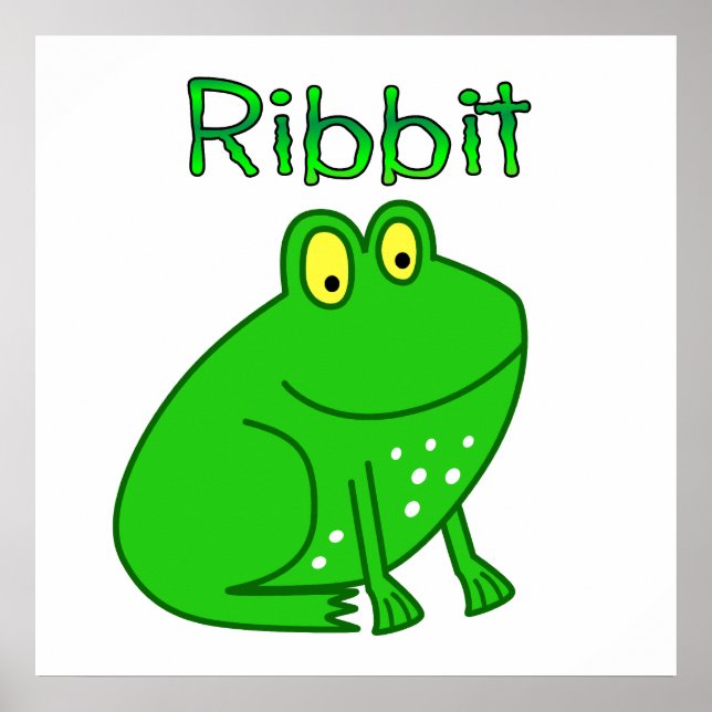 Frog Ribbit Poster (Framsidan)