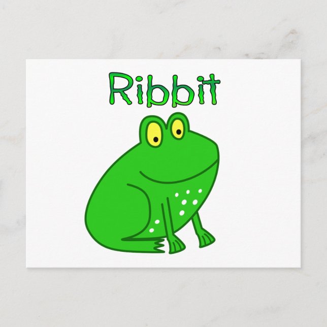 Frog Ribbit Vykort (Framsida)