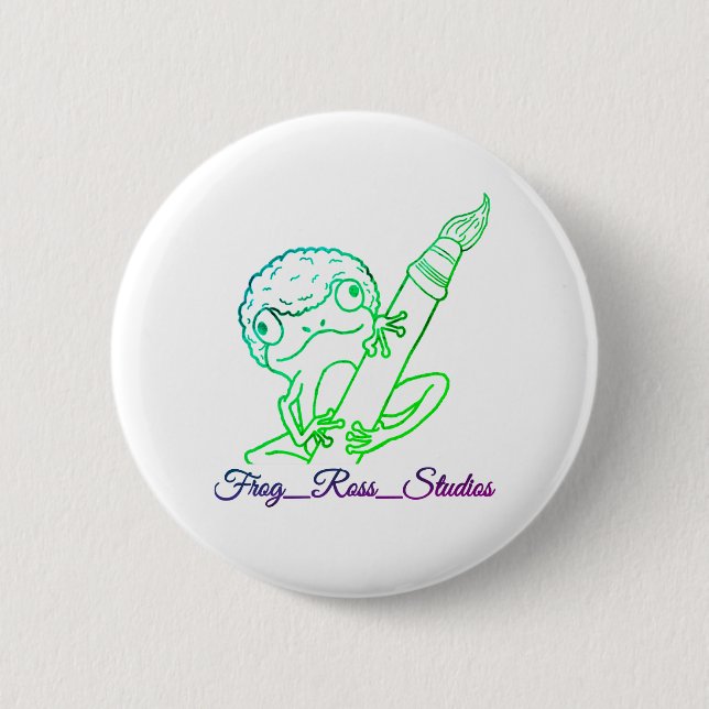 Frog Ross Studios Logotyp pin/ Knapp (Framsida)