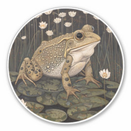 Frog Round Sticker Klistermärken