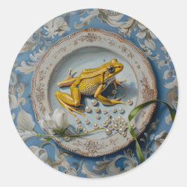 Frog - Runda fästmärken för papper Runt Klistermärke